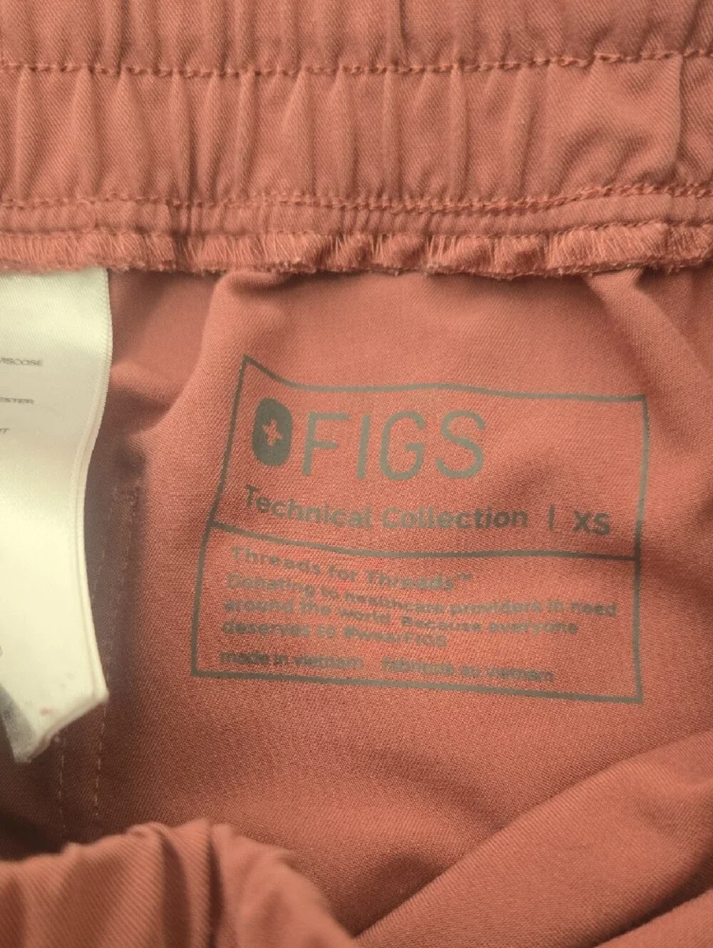 Figs Men's Joggers in Dusty Rose with Gray Drawstring